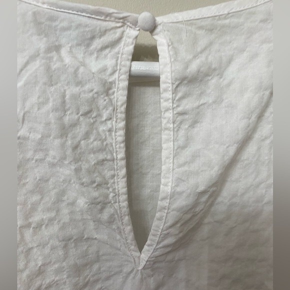 A New Day Womens Size Large White Short Ruffled Sleeve Blouse - Picture 7 of 9